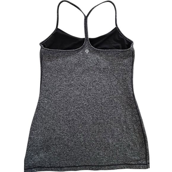 LULULEMON‎ Power Y Luon Tank in Heathered Black-Size 8 - Picture 4 of 5